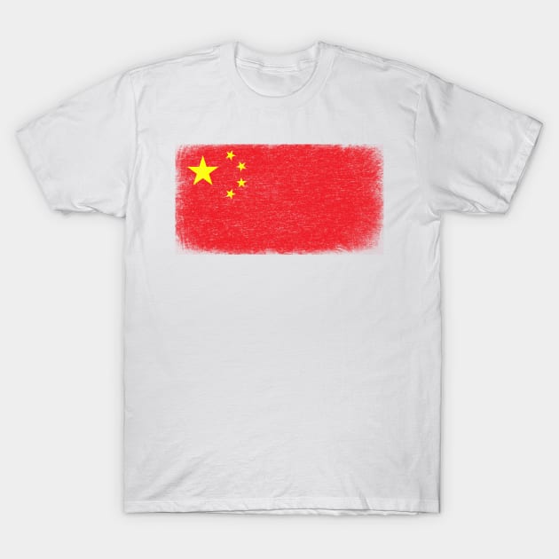 China Flag Vintage T-Shirt by zurcnami